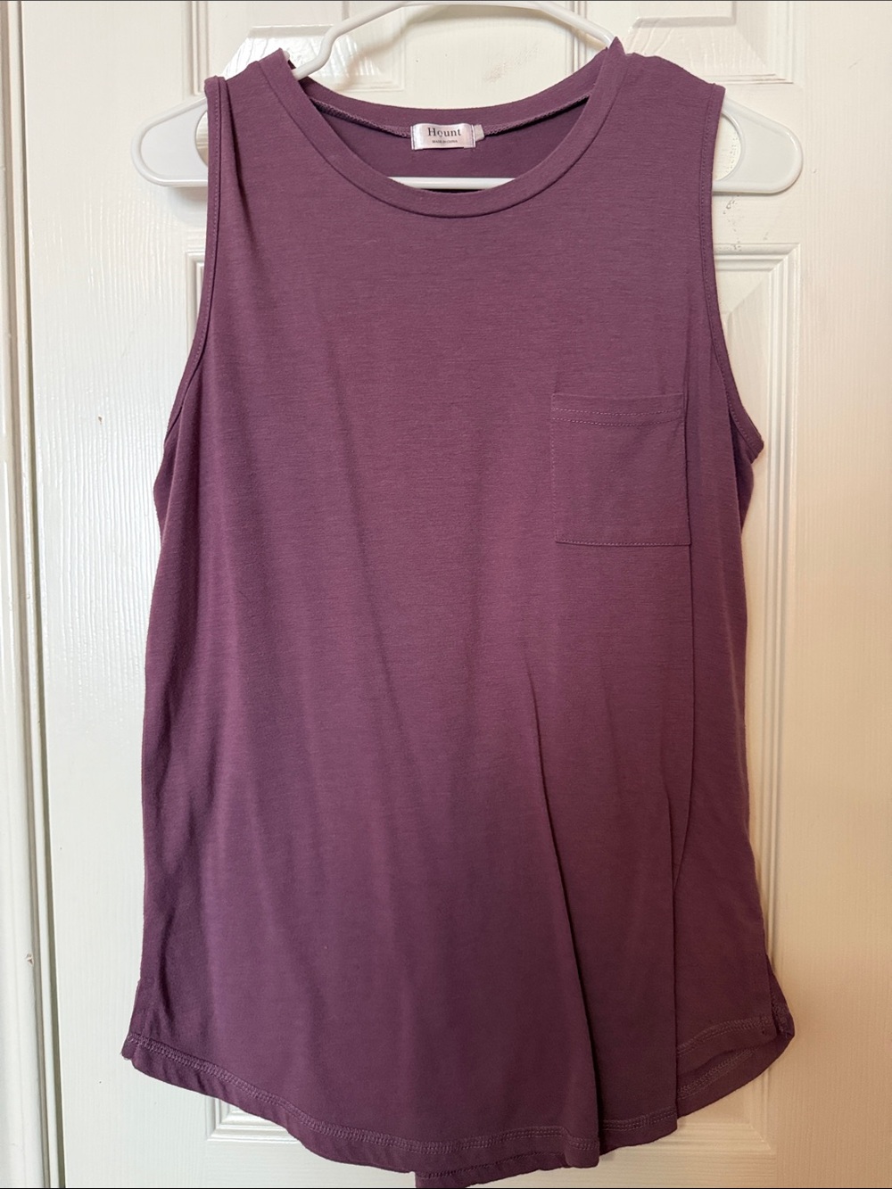 Sleeveless Pocket Tank Top - Dusty Plum